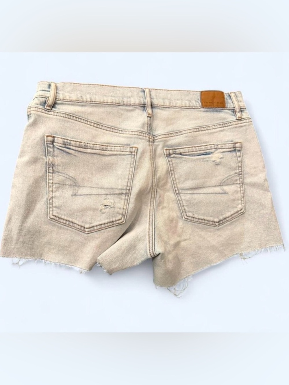 American Eagle Outfitters Light Beige Denim Cutoff Shorts